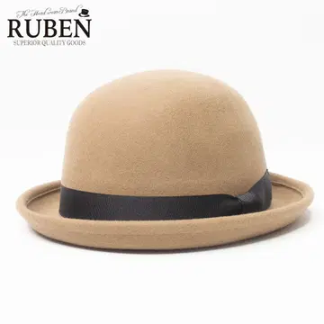 새상품 RUBEN 루벤 울 포켓터블 볼러 햇 베이지