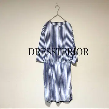 DRESSTERIOR 드레스트라이프 반팔 원피스 코튼 스트라이프