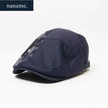 새상품 naname. 데님 x 구루메가스리 패치워크 헌팅 네이비