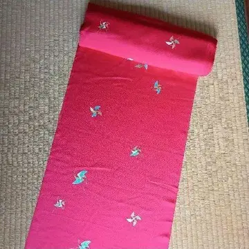기모노 하바키 옷감 순수 실크