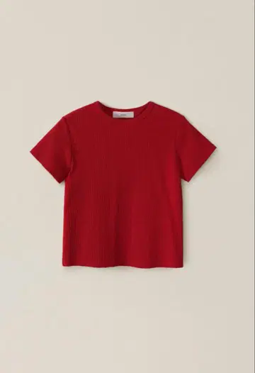 Primary Ribbed T-Shirt 레드 프리 사이즈