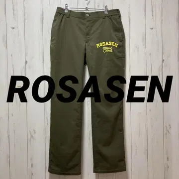 ROSASEN 로 골프 팬츠 이지 팬츠 프린트 자수 로고