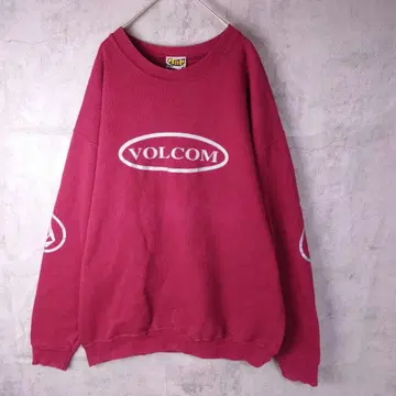 vintage VOLCOM 맨투맨 트레이닝복 빅 루즈 보르도 구제 의류