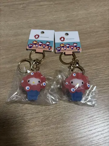 먀쿠먀쿠 산리오 클리어 키링 헬로키티 2개 세트 만박