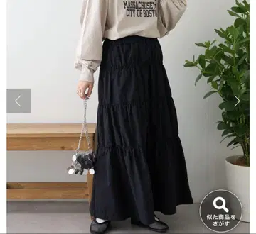 미사용 새상품 차오패닉 티피 무지 모듬 셔링 스커트