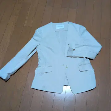 [새상품급] 그린 라벨 릴랙싱 노카라 자켓 린넨 혼방 베이지