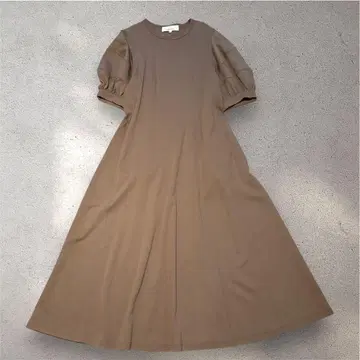 미사용 AKIRANAKA 코튼 롱 원피스 하프 슬리브 L 사이즈