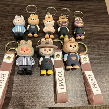 해외 인기 만점 러브러브 다채로운 캐릭터 아크릴 키링 8개 세트