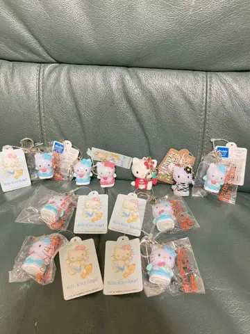 레어 레트로 헬로키티 피규어 키링 모음