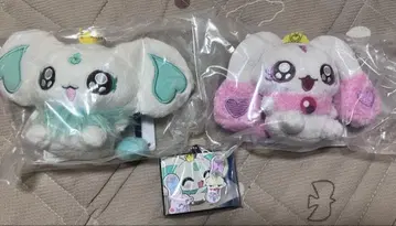 프리큐어 제일복권 E상 요정 봉제 인형 마스코트 포룬 루룬 세트