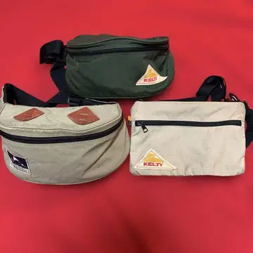 KELTY 웨스트 파우치 올리브 & 베이지 & 숄더백 3종 세트