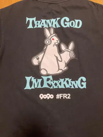 9090 x #FR2 콜라보T셔츠 블랙