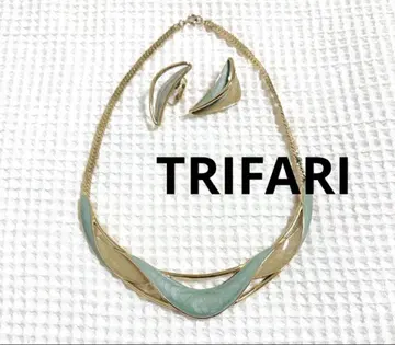 트리파리 목걸이 귀찌 앤티크 빈티지 TRIFARI