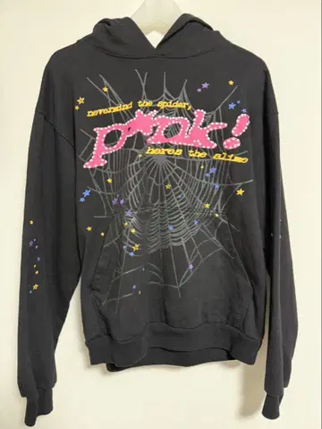 SP5DER P NK HOODIE (BLACK PINK)