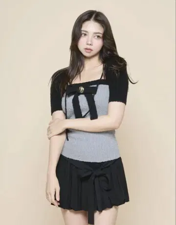 andmary Bicolor ribbon tops