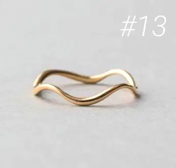 ete 13호 골드 K10PG 레이어드 웨이브 반지