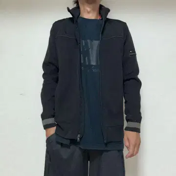 TOMMY HILFIGER 타미힐피거 자수 니트 보머 자켓 S