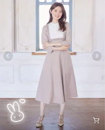 tocco closet 요크 레이스 절개 레이스업 긴팔 원피스