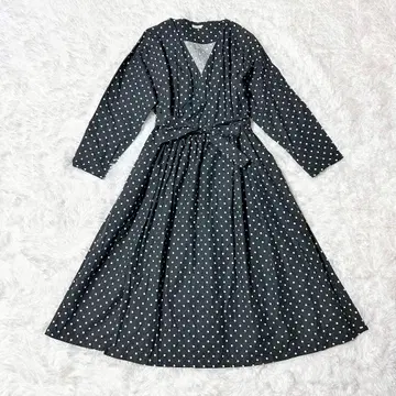 Bliss bunch 블리스치 도트 랩 롱 원피스 A라인