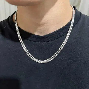 실버925 키헤이 목걸이 12면 트리플 50cm