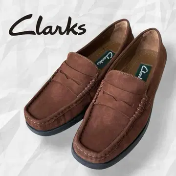 새상품급 Clarks 클락스 브라운 로퍼 가죽 신발 스웨이드