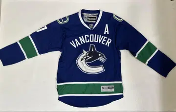 레어 US 리복 NHL 카나스 자수 게임 셔츠 블루 남성용 M