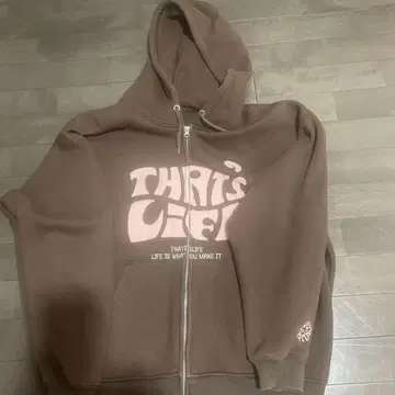 That's life Front wave logo zip hoodie