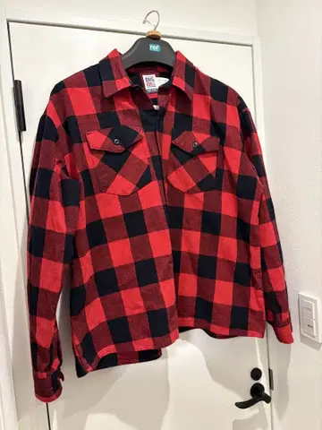 BIG BILL 빨검 체크 셔츠 2XL