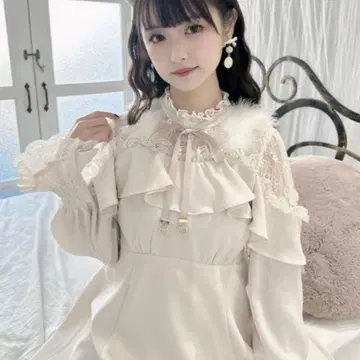 로지타 프릴 레이스 화이트 원피스 S 사이즈