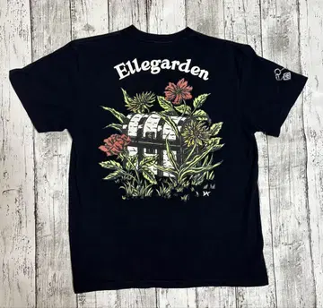 Ellegarden 꽃과 보물 상자 T셔츠 블랙 L 사이즈