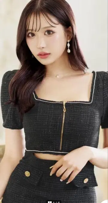블랙 트위드 드레스 데이지 스토어