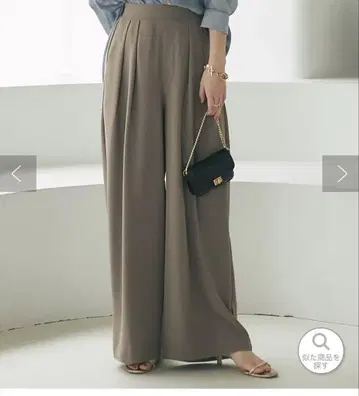 La Boutique BonBon 2 턱 와이드 팬츠 모카 PS 사이즈