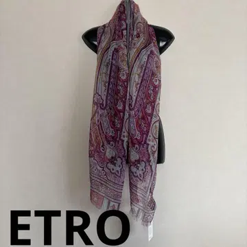 ETRO 에트로 실크 쉬폰 롱 스카프 실크 스톨 페이즐리 무늬