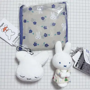 [ Miffy ] 미피 배지 참 마스코트 에코백 일괄 판매 3점