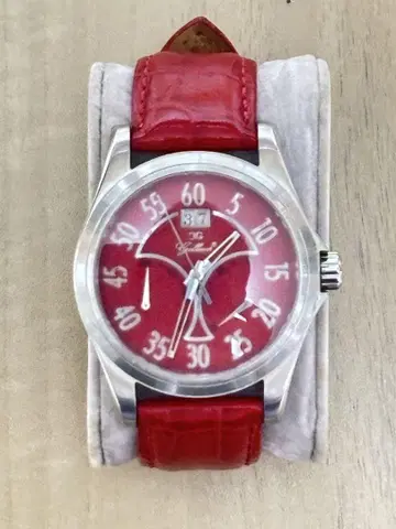 가루치 레드 자동 와인딩 시계 37mm