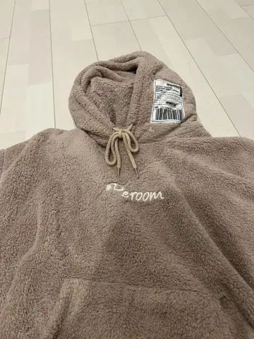 #Reroom 플리스 후드티 베이지