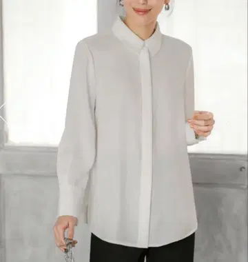 스타일 델리 조젯 베이직 셔츠 화이트