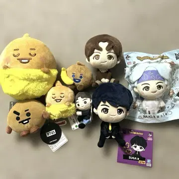 새상품 BTS SUGA 봉제 인형 묶음 판매 BT21 tinytan 8점