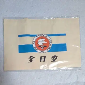 ANA 전일공 오리지널 레트로 모티브 가로형 토트백 모히칸 블루