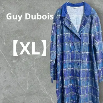 Guy Dubois 체크 무늬 롱 자켓 48