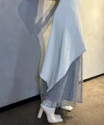 EIMY ISTOIRE 레이스 세미 플레어 스커트