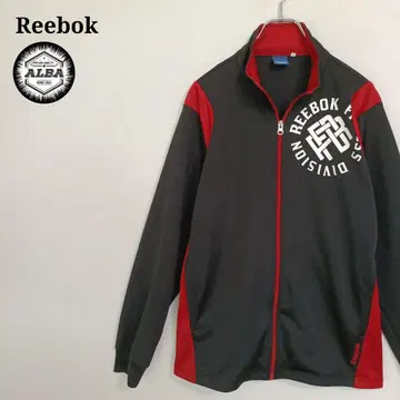 [새상품급] Reebok 리복 트랙 자켓 저지 로고 블랙 빨간색 M