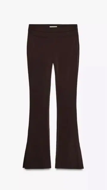 ZARA 자라 크레이프 플레어 팬츠 브라운 M 사이즈