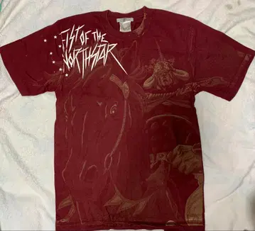 레어 COSPA 북두의 권 라오우 올 프린트 T셔츠 M사이즈