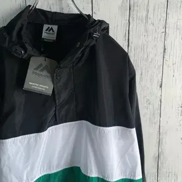 마제스틱 블루종 나일론 자켓 하프 버튼 야구 라쿠텐 이글스