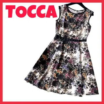 레어 빅 사이즈 13호 TOCCA 토카 플라워 꽃무늬 프린트 원피스