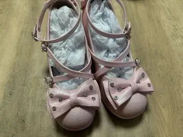 글리터 보석 리본 신발 L 사이즈 Angelic Pretty