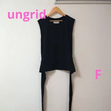 ungrid 백리본 슬리브리스 T 셔츠 블랙 인기