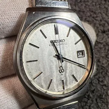 F011 레어 SEIKO 세이코 킹 쿼츠 시계 실버 은색 다이얼