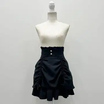 유메텐보 드로스트 프릴 스커트 블랙